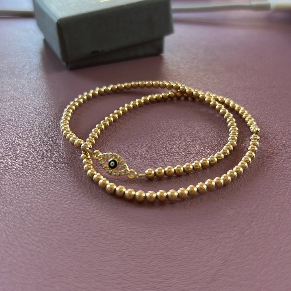 (2) Small Bead Stretch Bracelet - 3mm Bead